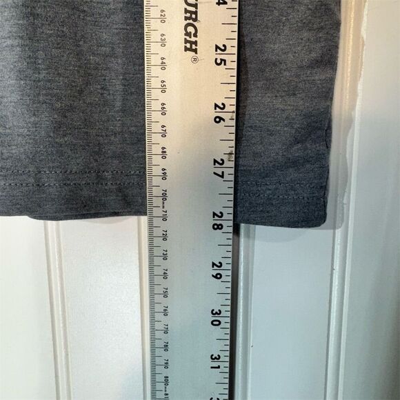 Free Fly M Gray Short Sleeve Bamboo Performance Pocket Tee Active Athleisure - Picture 8 of 8